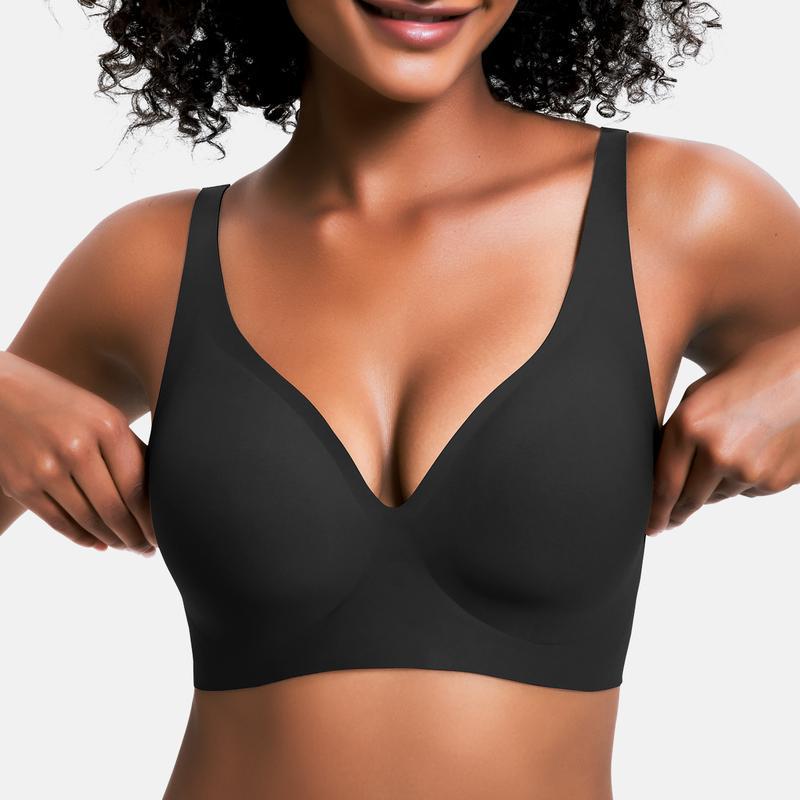 Seamless V-Neck Wireless Lift Bra