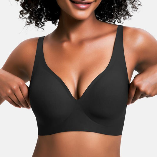 Seamless V-Neck Wireless Lift Bra